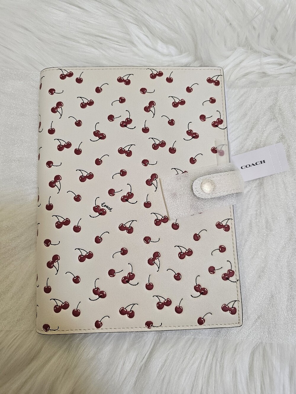 New Coach Notebook with Cherry Print